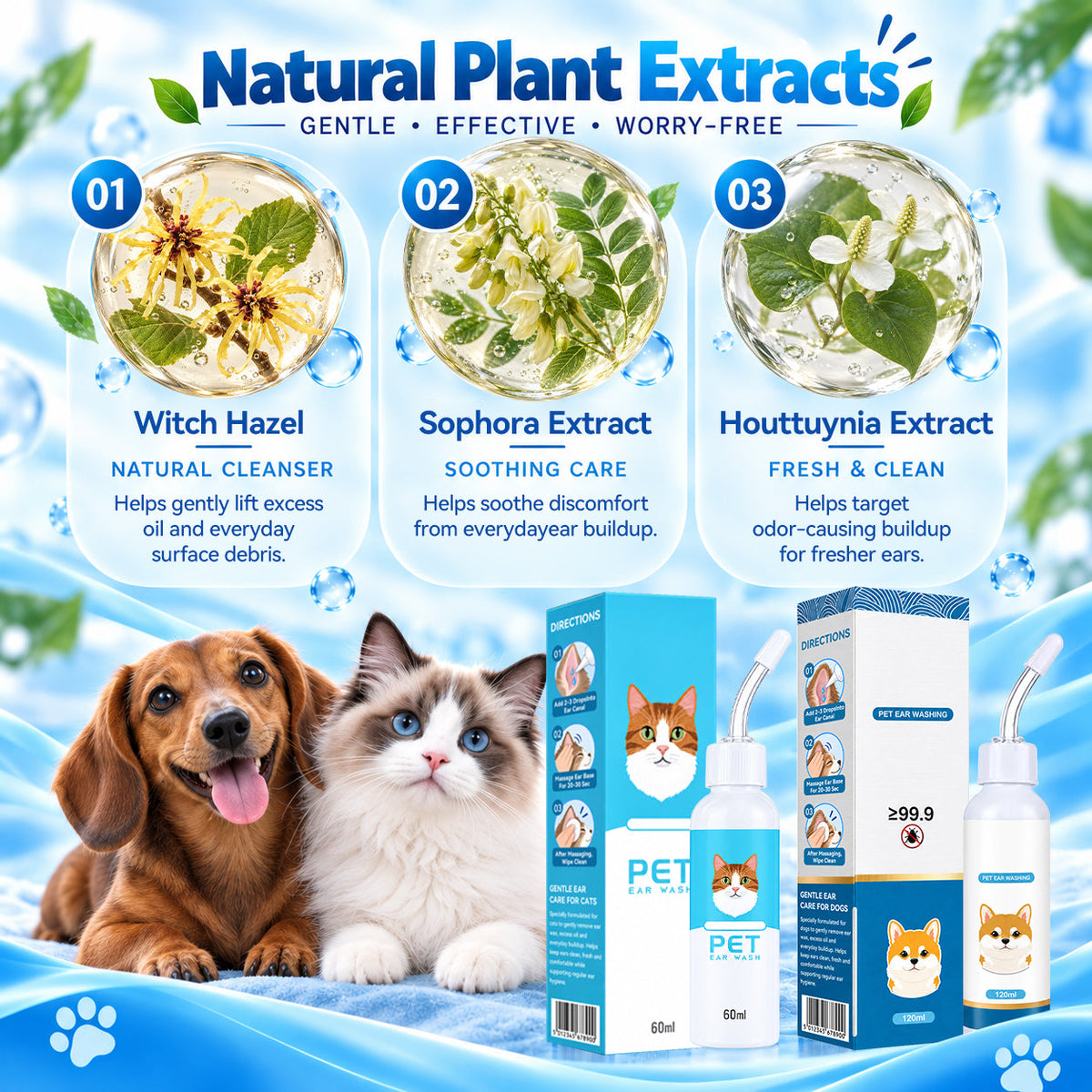 🐶🐱 Ear cleaner | Soothes itchy ears👂
