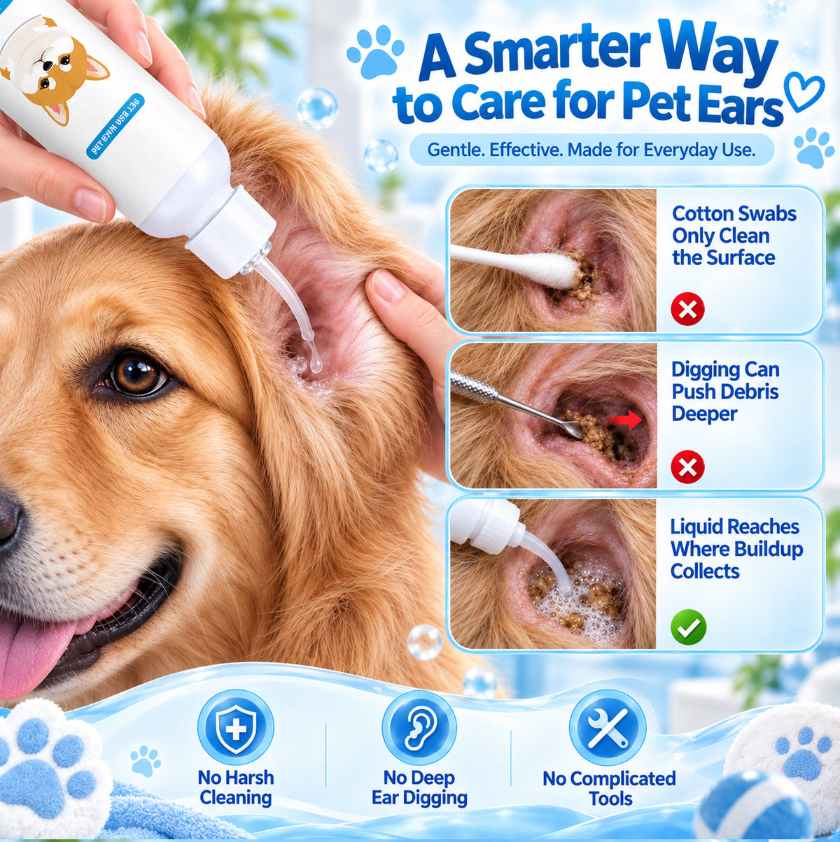🐶🐱 Ear cleaner | Soothes itchy ears👂