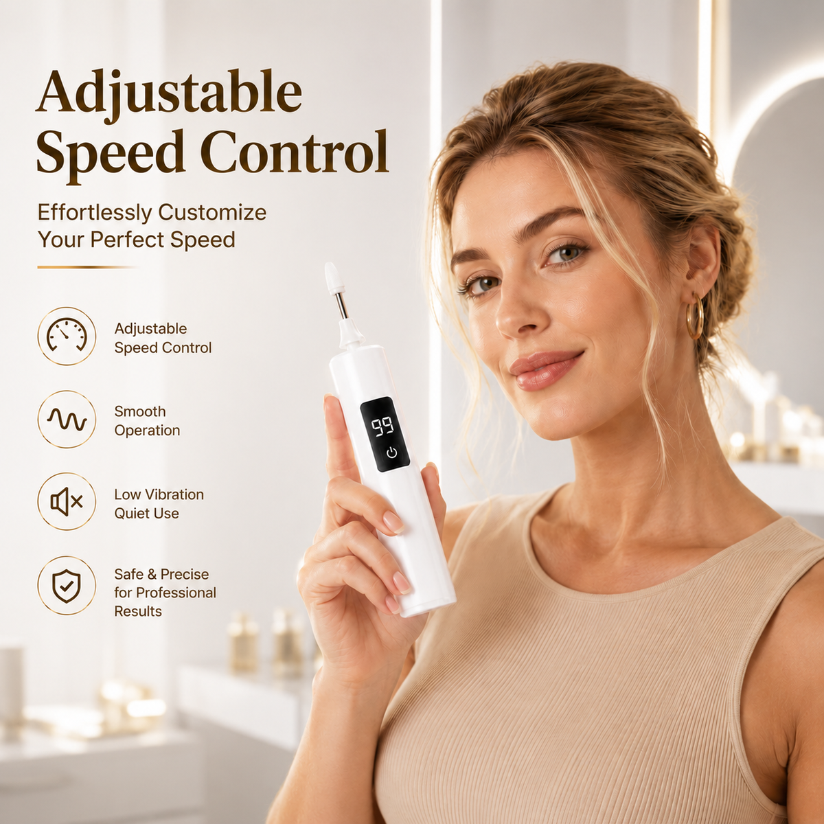 Ivanoir® Professional Electric Nail Drill Kit – Digital Speed Manicure & Pedicure System
