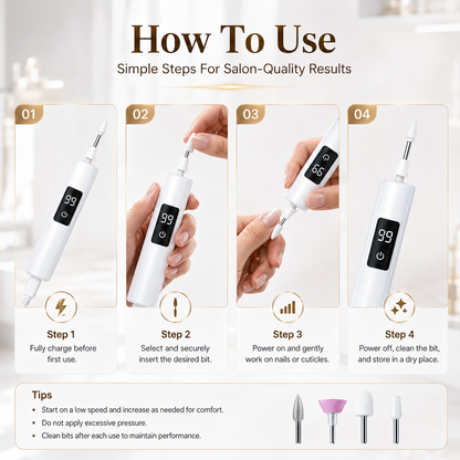 Ivanoir® Professional Electric Nail Drill Kit – Digital Speed Manicure & Pedicure System