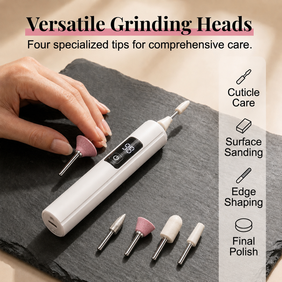 Ivanoir® Professional Electric Nail Drill Kit – Digital Speed Manicure & Pedicure System