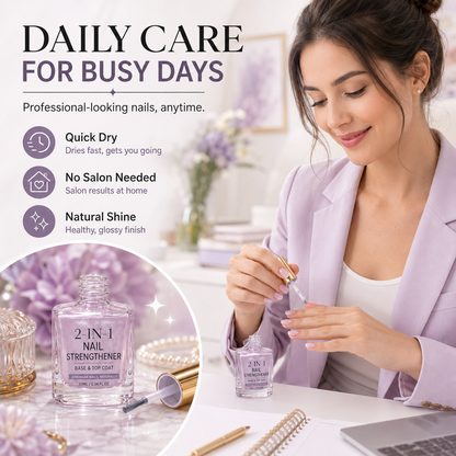 💜💅 Limited-Time OFF !! ⏰ Lilac Glossy Nail Strengthener – Strengthen Weak Nails & Restore Natural Shine — Devareon®