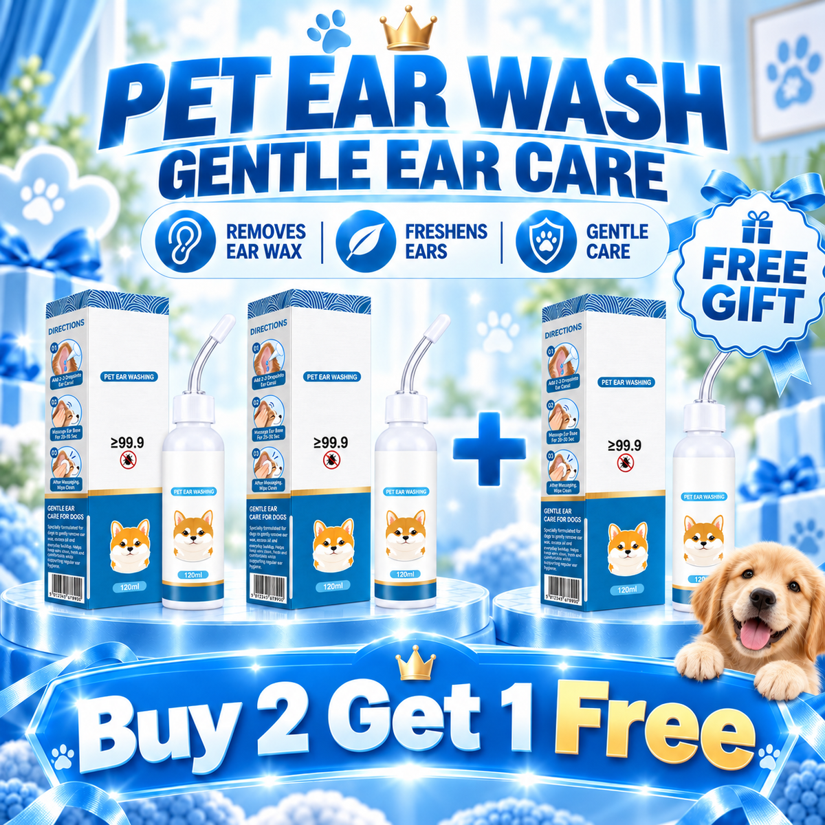 🐶🐱 Ear cleaner | Soothes itchy ears👂