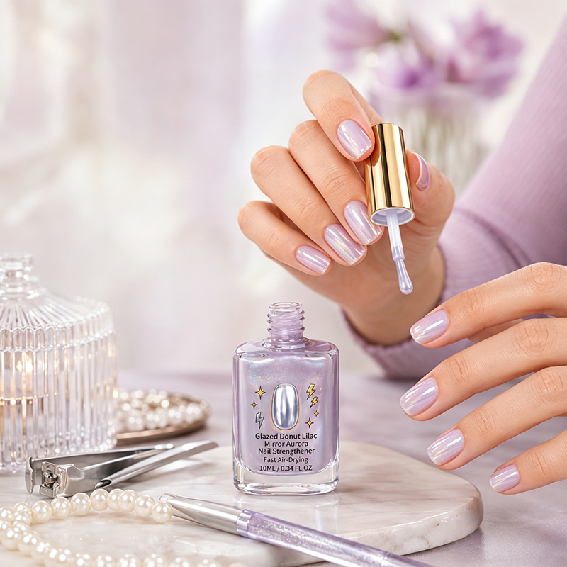 💜💅 Limited-Time OFF !! ⏰ Lilac Glossy Nail Strengthener – Strengthen Weak Nails & Restore Natural Shine — Devareon®