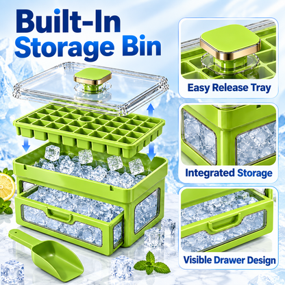 🧊 Ivanoir®34/68-Cube All-In-One Ice-Making System With Built-In Storage Drawer