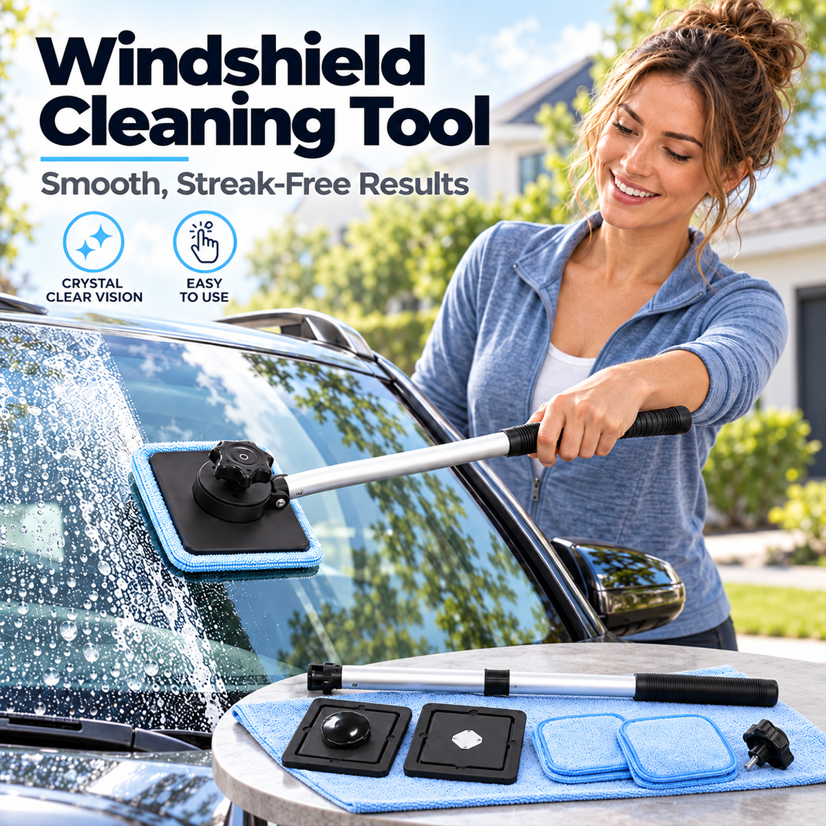 Ivanoir® Dual Magnetic Windshield Cleaner – Clean Both Sides at Once
