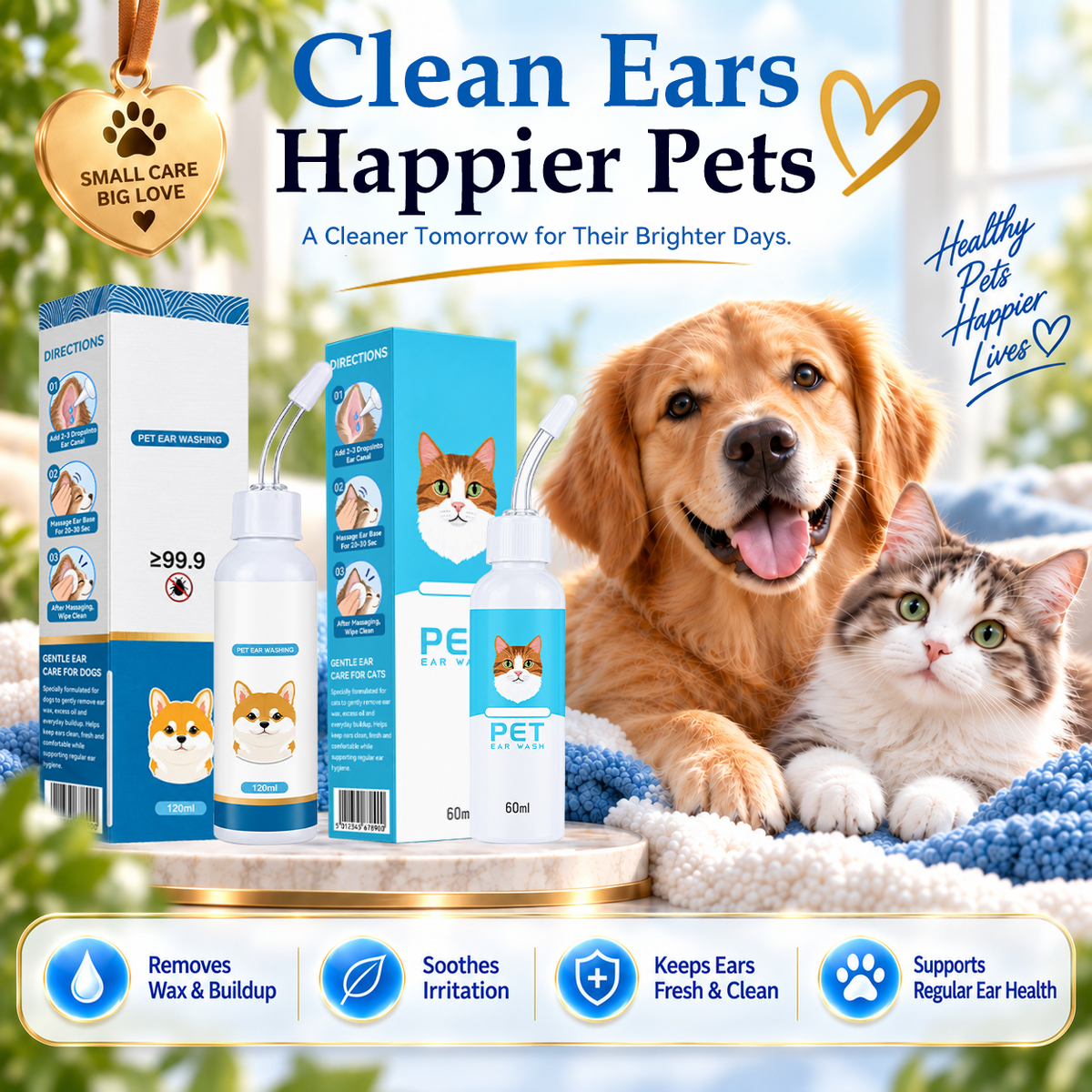 🐶🐱 Ear cleaner | Soothes itchy ears👂