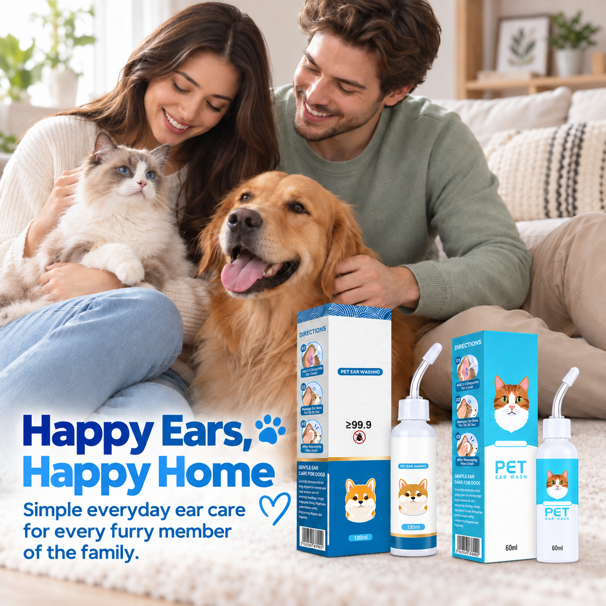 🐶🐱 Ear cleaner | Soothes itchy ears👂