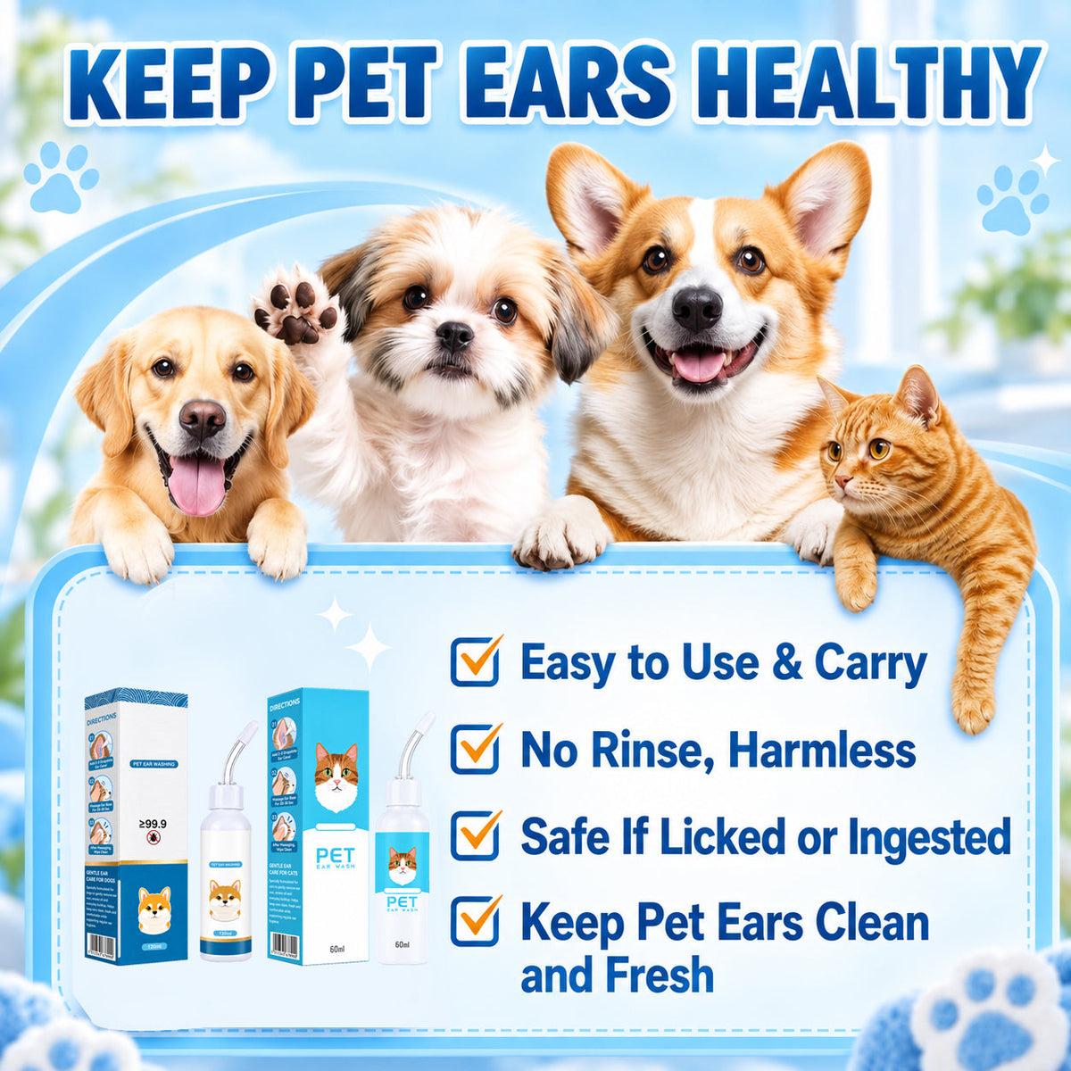 🐶🐱 Ear cleaner | Soothes itchy ears👂