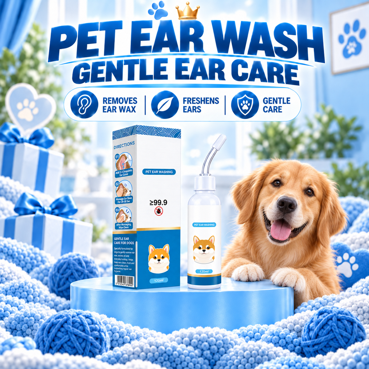 🐶🐱 Ear cleaner | Soothes itchy ears👂