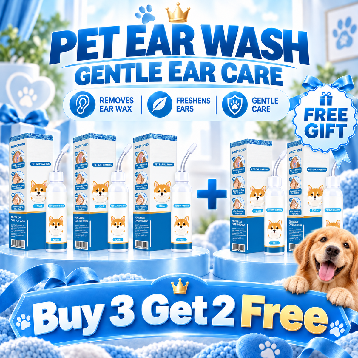 🐶🐱 Ear cleaner | Soothes itchy ears👂