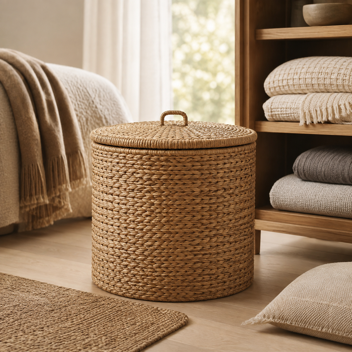 Ivanoir Calen Woven Lidded Storage Basket