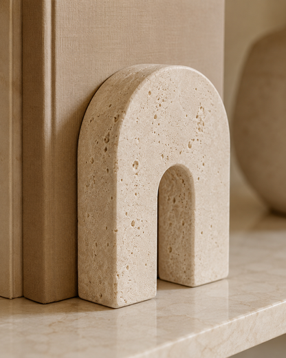 Ivanoir Arco Stone-Look Arch Bookends — Set of 2