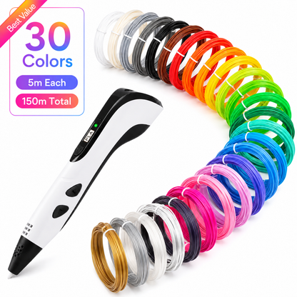 3D Pen PLA Filament Refill Pack – 10, 20 or 30 Colors | 5m Each-40% off today