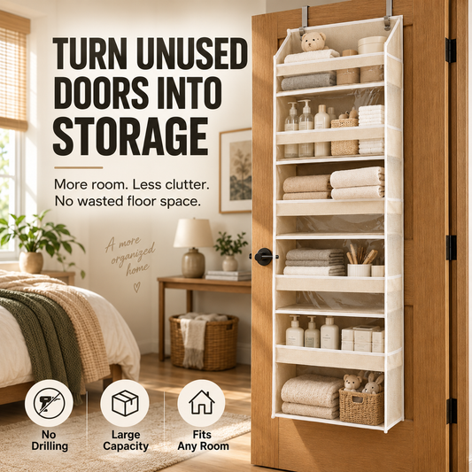 Ivanoir® Hanging Door Organizer with Pockets – Bedroom, Bathroom, Nursery & Closet Storage