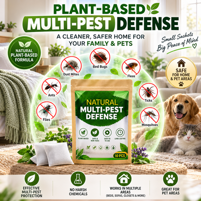 🔥 HOT SALE 🔥 Plant-Based Multi-Pest Defense Sachets for Home & Pet Areas