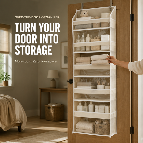 Ivanoir® Hanging Door Organizer with Pockets – Bedroom, Bathroom, Nursery & Closet Storage