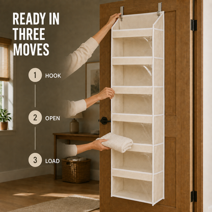 Ivanoir® Hanging Door Organizer with Pockets – Bedroom, Bathroom, Nursery & Closet Storage