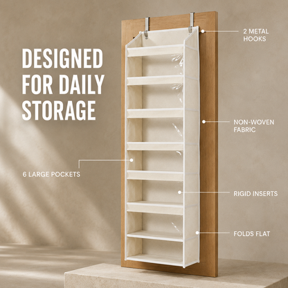 Ivanoir® Hanging Door Organizer with Pockets – Bedroom, Bathroom, Nursery & Closet Storage
