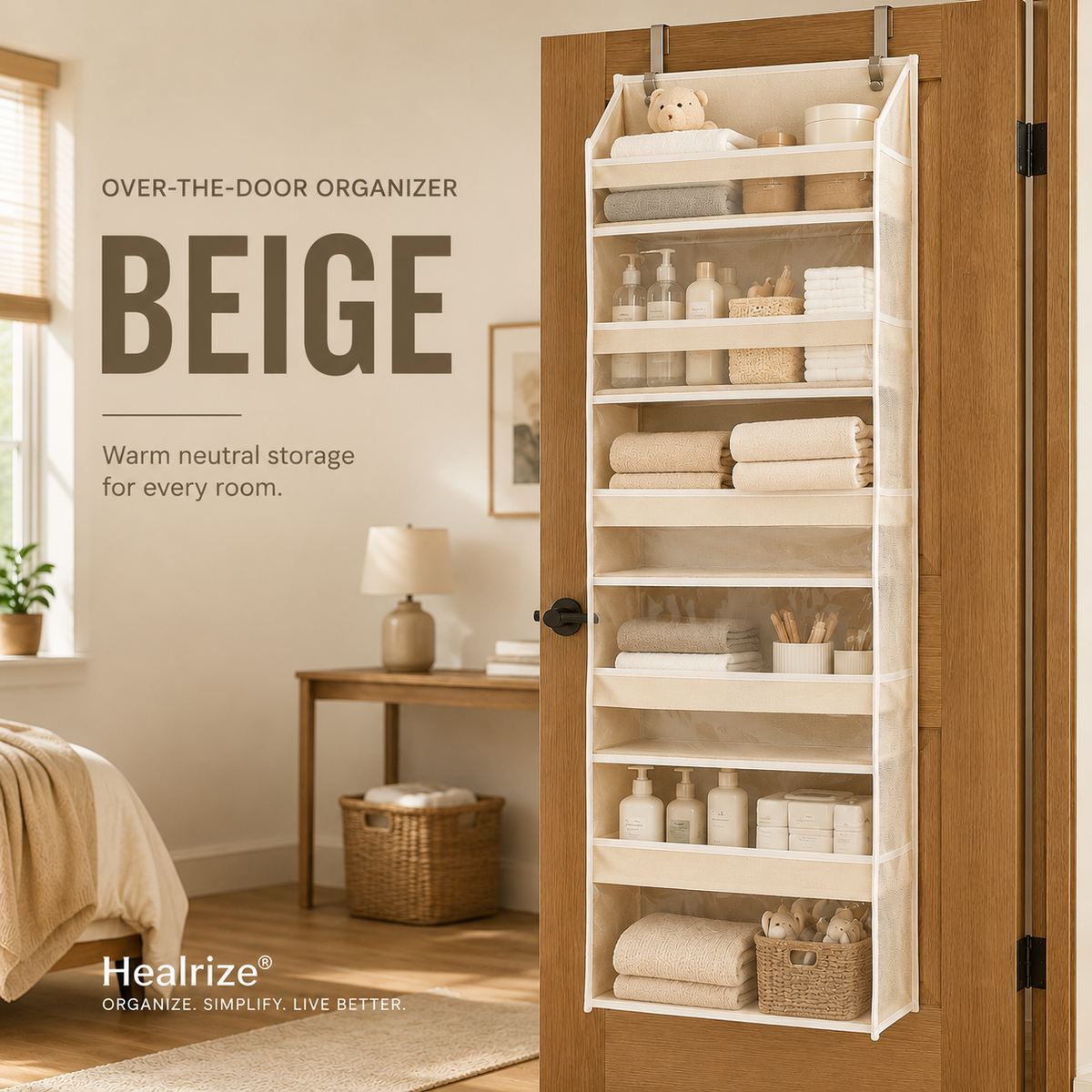 Ivanoir® Hanging Door Organizer with Pockets – Bedroom, Bathroom, Nursery & Closet Storage
