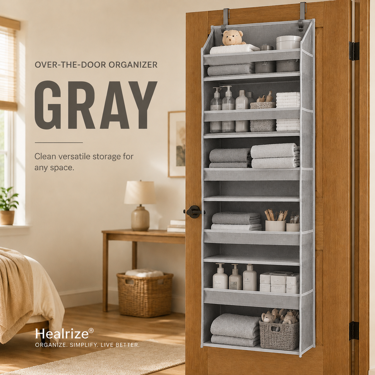 Ivanoir® Hanging Door Organizer with Pockets – Bedroom, Bathroom, Nursery & Closet Storage