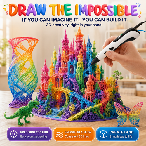Ivanoir® 3D Creator Pen Pro with OLED Display & Adjustable Speed