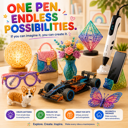 Ivanoir® 3D Creator Pen Pro with OLED Display & Adjustable Speed
