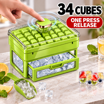 🧊 Ivanoir®34/68-Cube All-In-One Ice-Making System With Built-In Storage Drawer