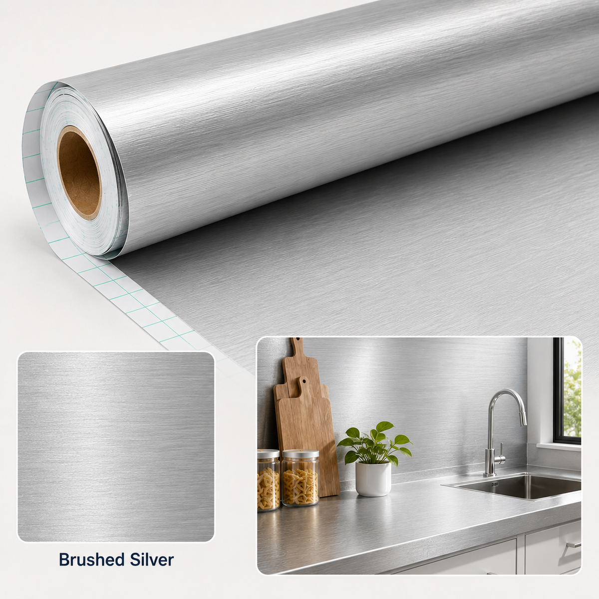 Ivanoir® Peel & Stick Kitchen Makeover Film – Waterproof DIY Countertop & Cabinet Cover