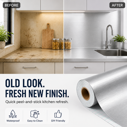 Ivanoir® Peel & Stick Kitchen Makeover Film – Waterproof DIY Countertop & Cabinet Cover