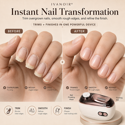 IuanoirR 2-in-1 ElectricNail Clipper & Nail FinisherTrim, Smooth & Refine Nails atHome