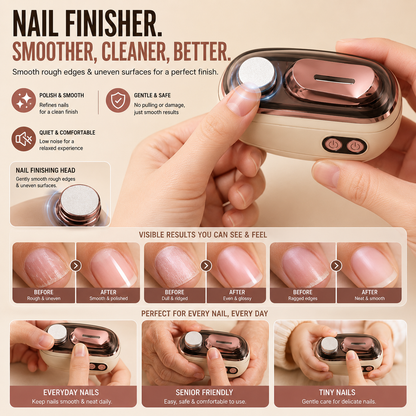 IuanoirR 2-in-1 ElectricNail Clipper & Nail FinisherTrim, Smooth & Refine Nails atHome