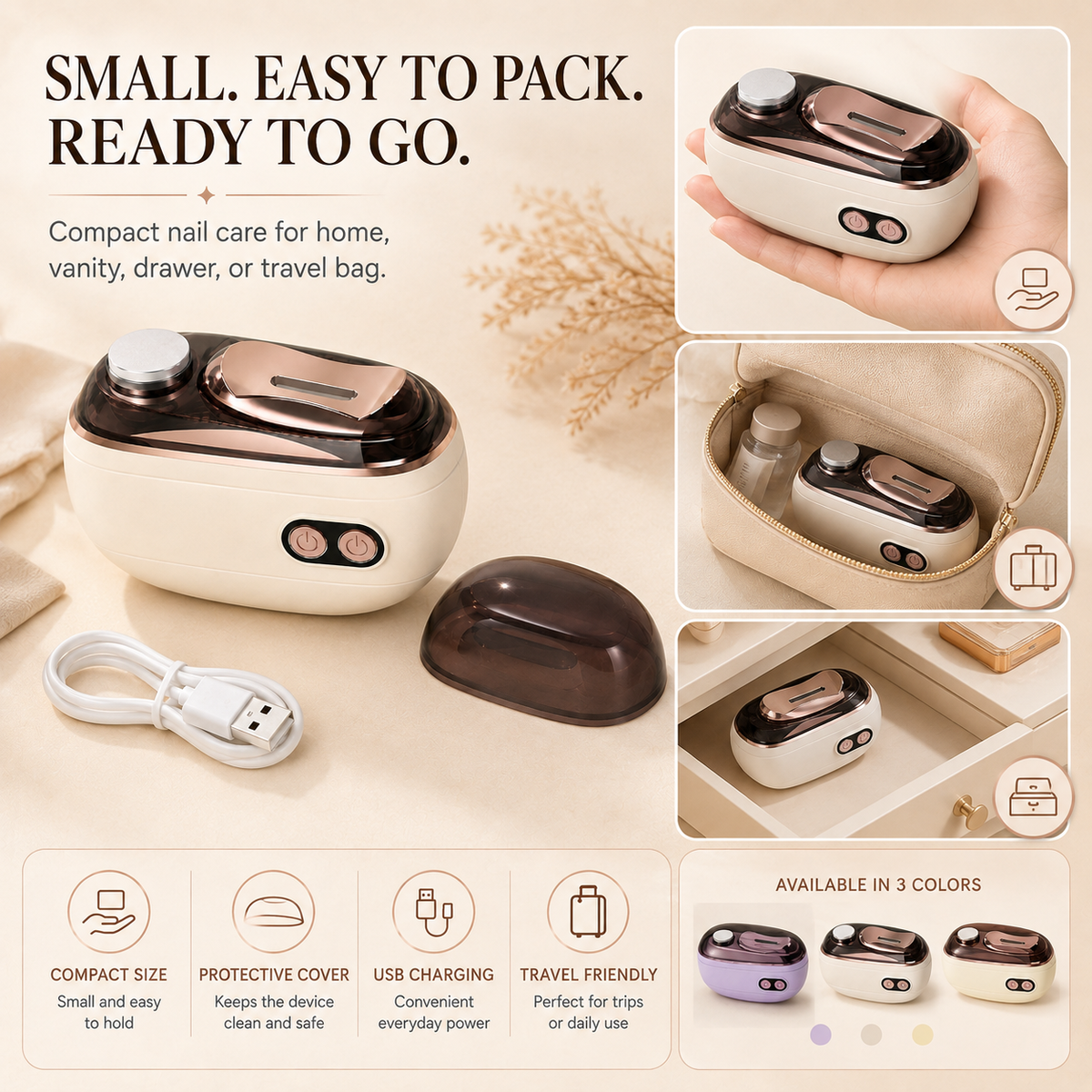IuanoirR 2-in-1 ElectricNail Clipper & Nail FinisherTrim, Smooth & Refine Nails atHome