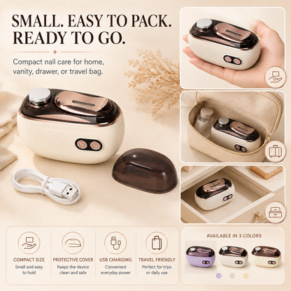 IuanoirR 2-in-1 ElectricNail Clipper & Nail FinisherTrim, Smooth & Refine Nails atHome