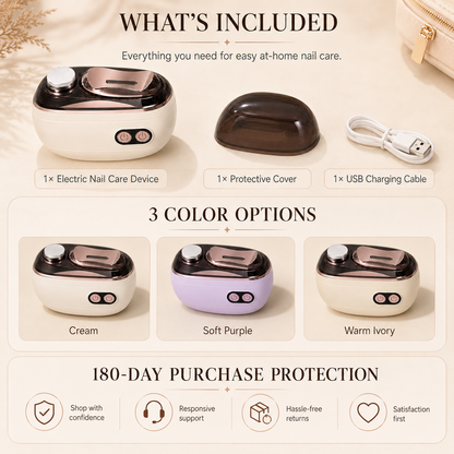 IuanoirR 2-in-1 ElectricNail Clipper & Nail FinisherTrim, Smooth & Refine Nails atHome
