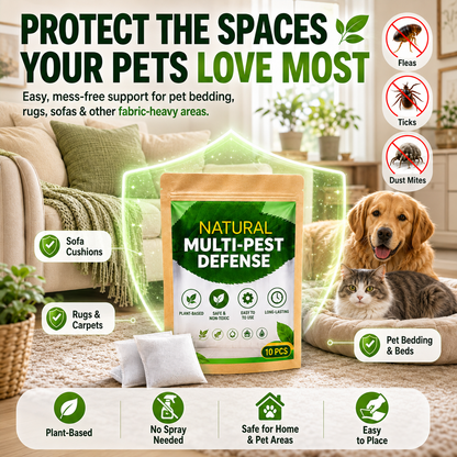 🔥 HOT SALE 🔥 Plant-Based Multi-Pest Defense Sachets for Home & Pet Areas