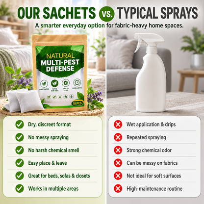 🔥 HOT SALE 🔥 Plant-Based Multi-Pest Defense Sachets for Home & Pet Areas