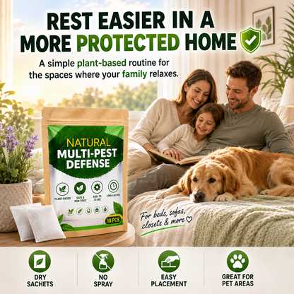 🔥 HOT SALE 🔥 Plant-Based Multi-Pest Defense Sachets for Home & Pet Areas