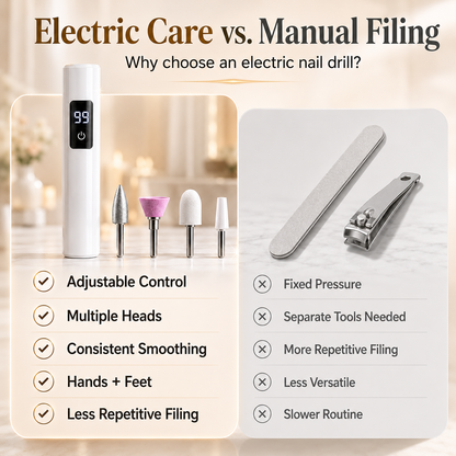 Ivanoir® Professional Electric Nail Drill Kit – Digital Speed Manicure & Pedicure System