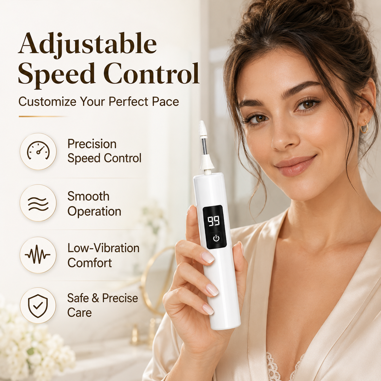 Ivanoir® Professional Electric Nail Drill Kit – Digital Speed Manicure & Pedicure System
