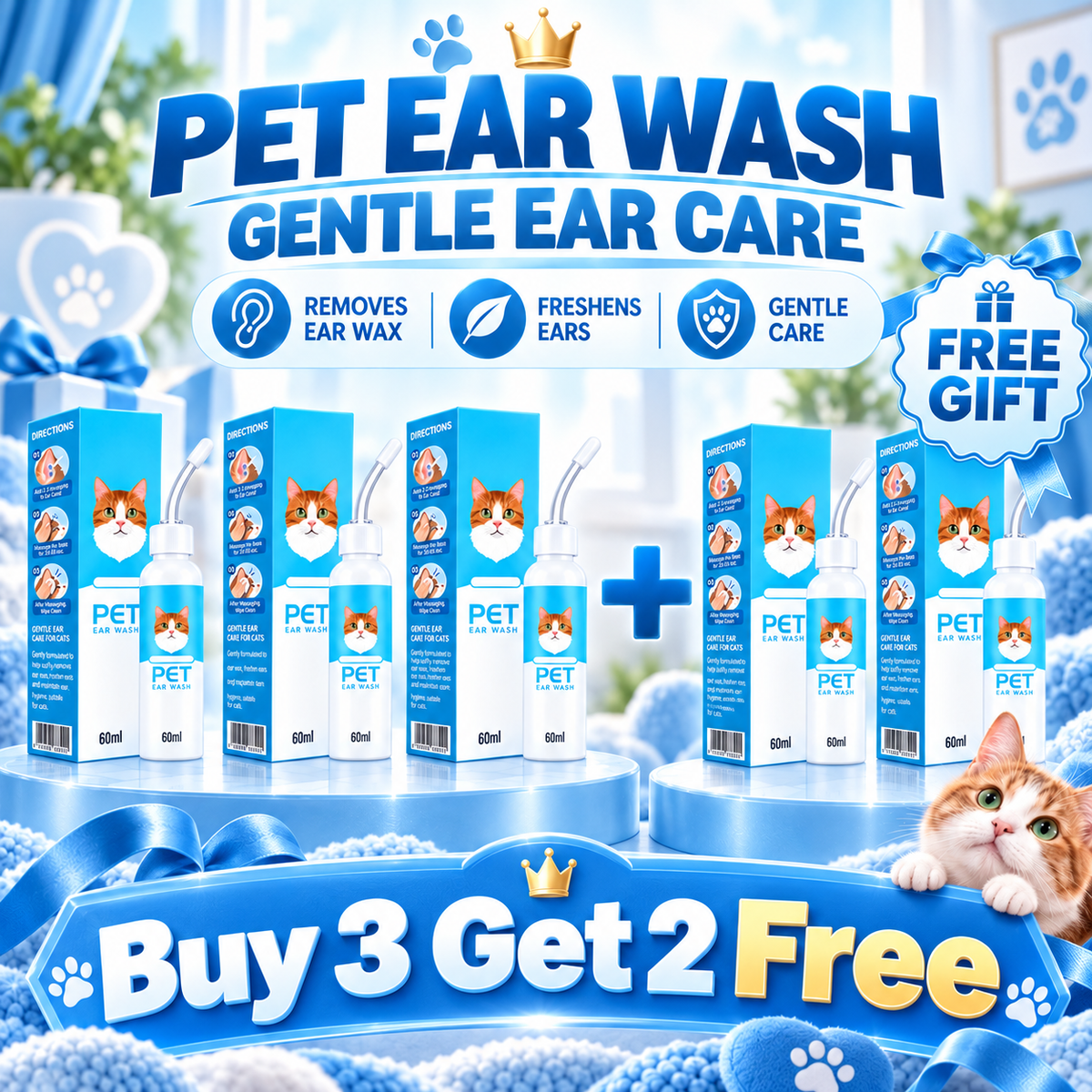 🐶🐱 Ear cleaner | Soothes itchy ears👂